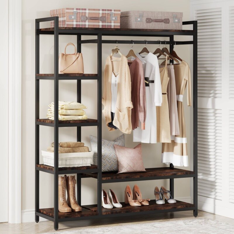 Freestanding Closet Organizer, Portable Garment Rack