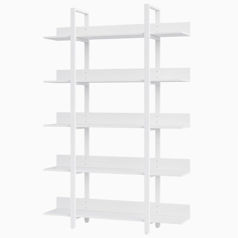 5-Tier Bookshelf, Industrial 5-Shelf Etagere Bookcase - Image 8