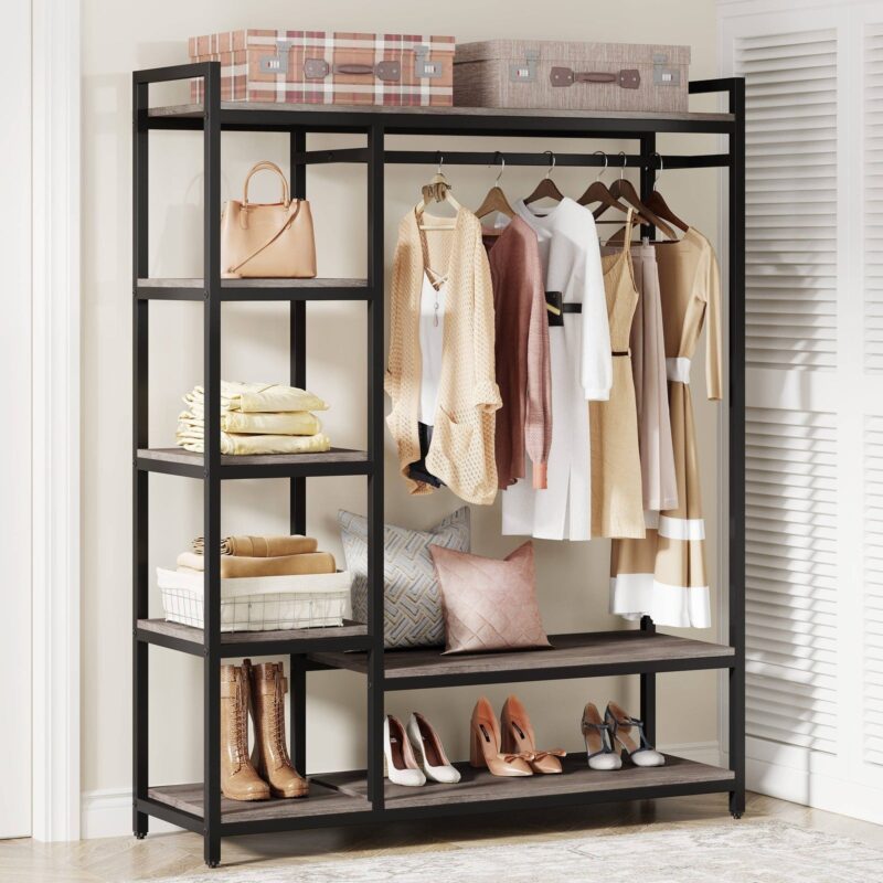 Freestanding Closet Organizer, Portable Garment Rack - Image 11