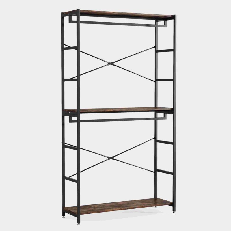 Freestanding Closet Organizer, 86" Garment Rack with Shelves & Hanging Rods - Image 2