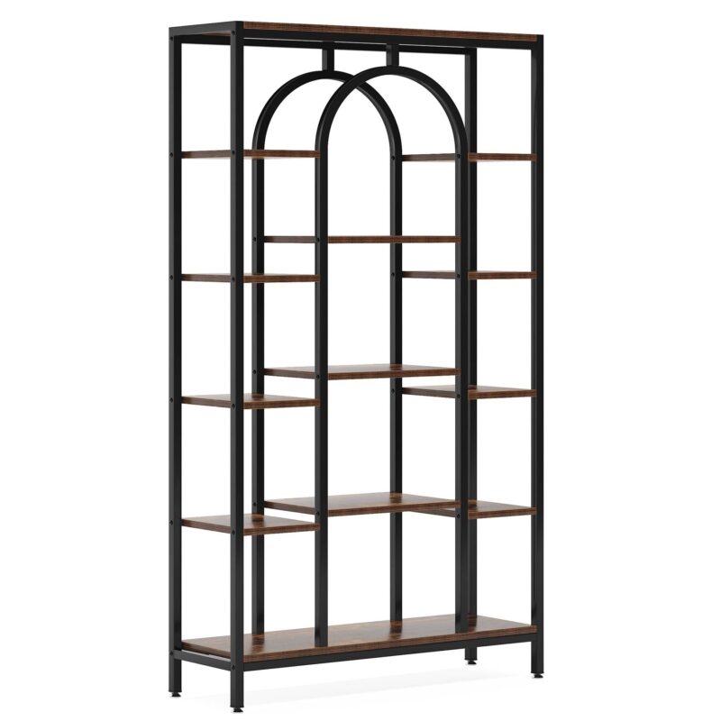 Bookshelf, 70.9" Etagere Bookcase Open Display Shelf - Image 2