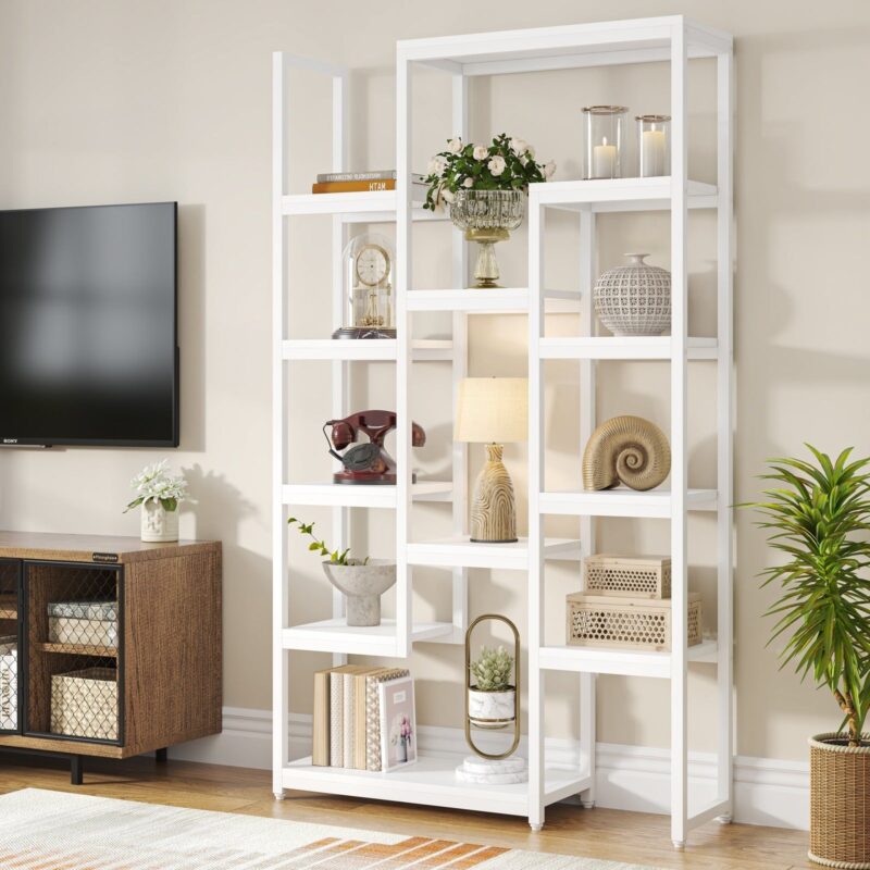 6-Tier Bookshelf 70.9 inch Tall Bookcase, 12-Shelf Display Shelves - Image 7