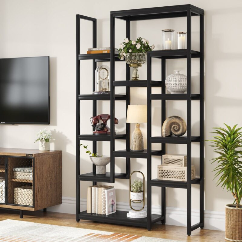 6-Tier Bookshelf 70.9 inch Tall Bookcase, 12-Shelf Display Shelves - Image 9