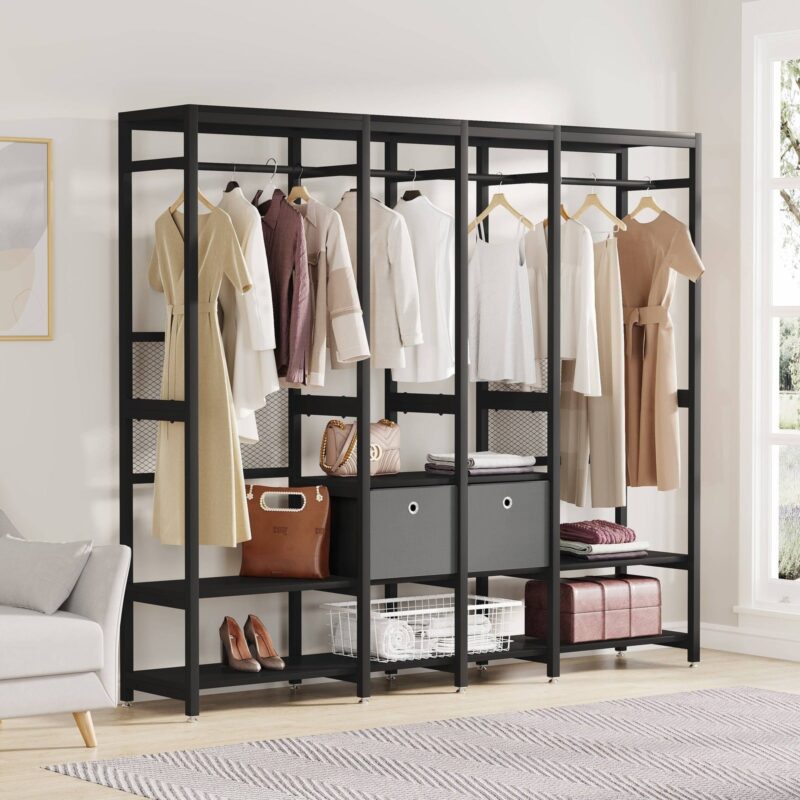 Freestanding Closet Organizer, Heavy Duty Clothes Closet - Image 7