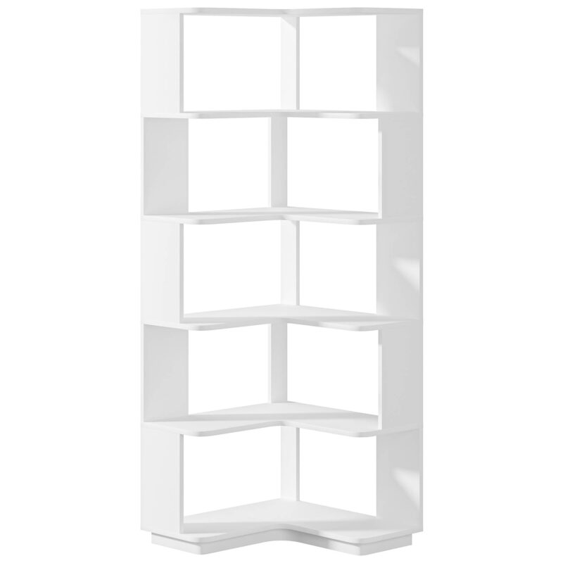 Corner Bookshelf, 6-Tier Corner Bookcase Display Rack - Image 8