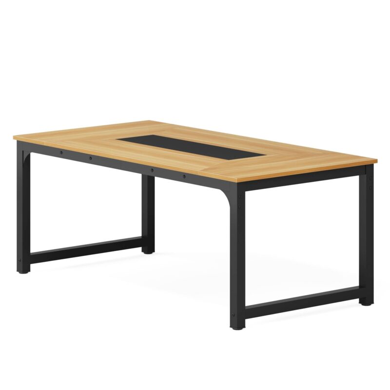 Dining Table, Industrial Kitchen Table with Metal Frame - Image 10