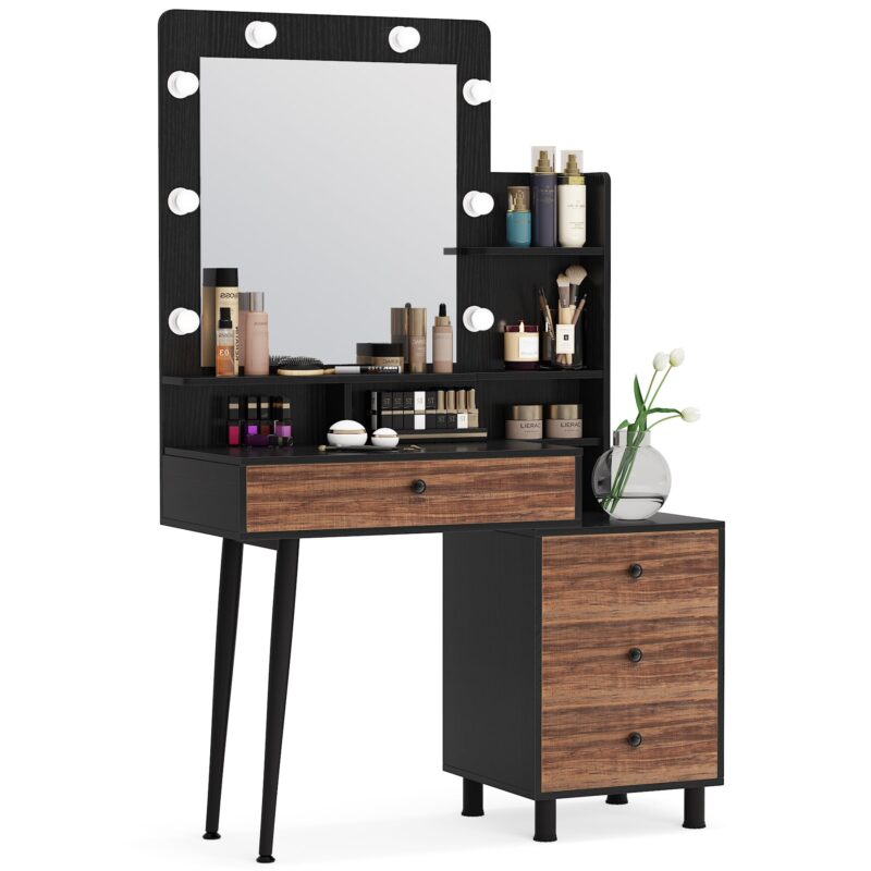 Vanity, Dressing Table with Lighted Mirror (Stool NOT Included) - Image 2