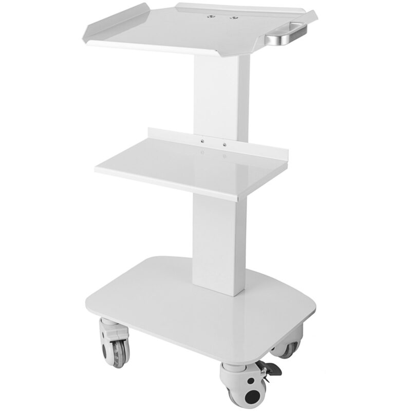 3 Trays Utility Cart 3-Layer Trolley Heavy Duty Lab Dental Rolling Utility Cart with 4 PE Wheels 2 of which can be Locked for Fixing Heavy-Duty with 33Lb Load Capacity - Image 8