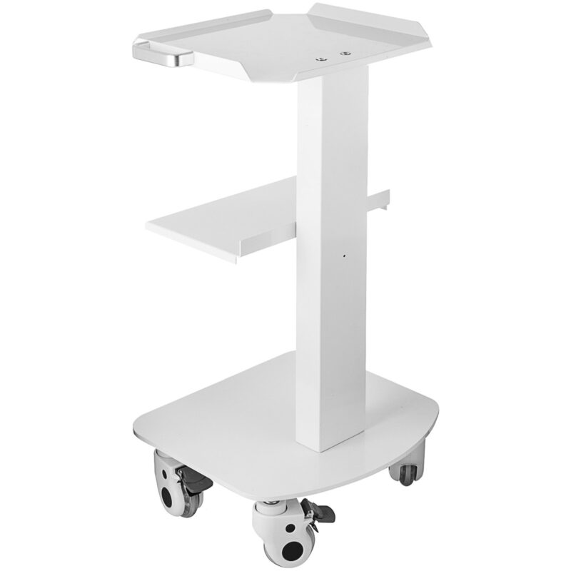 3 Trays Utility Cart 3-Layer Trolley Heavy Duty Lab Dental Rolling Utility Cart with 4 PE Wheels 2 of which can be Locked for Fixing Heavy-Duty with 33Lb Load Capacity