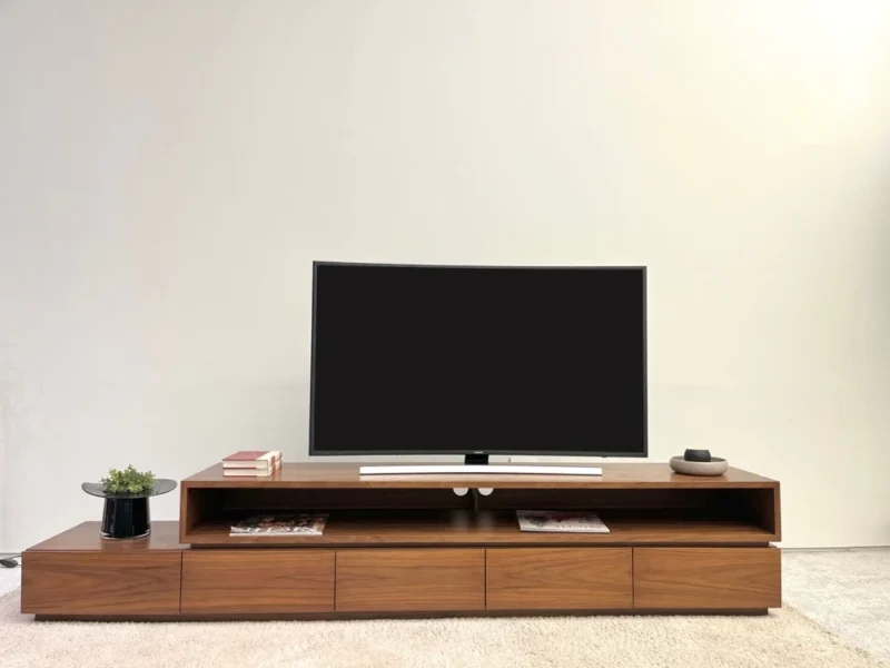 Black Wooden TV Unit, For Home, Living Room