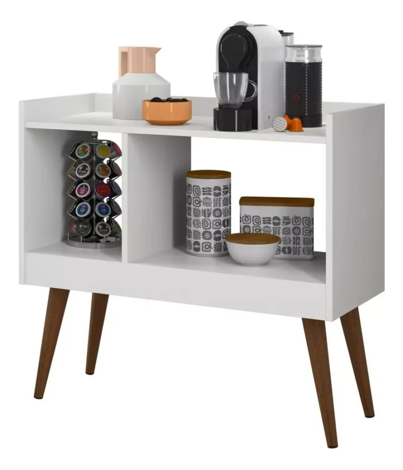 Bright white Coffee Corner , storage cabinet, bedroom bedside table furniture