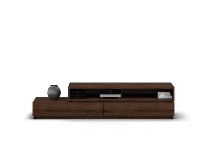 Black Wooden TV Unit, For Home, Living Room - Image 3