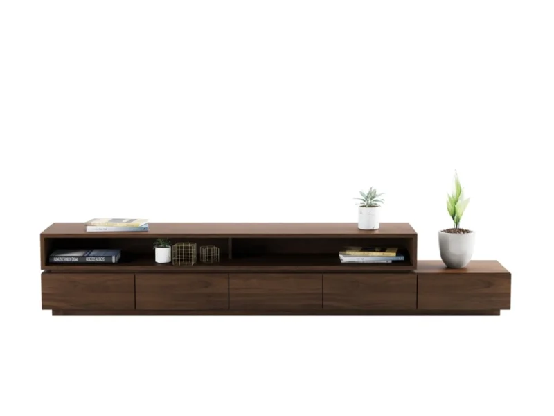 Black Wooden TV Unit, For Home, Living Room - Image 4