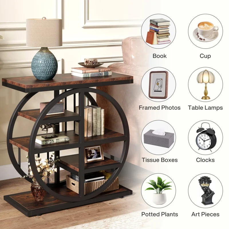 5-tier End Table, Side Table Accent Table With 5 Shelves - Image 4