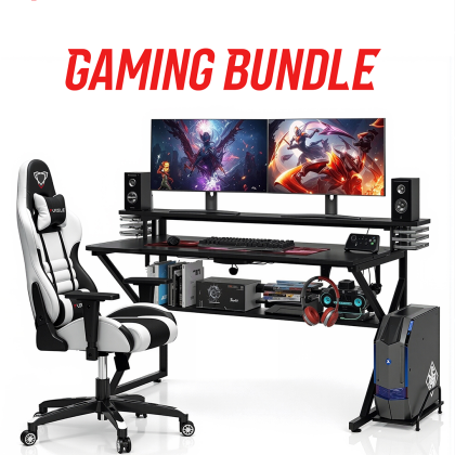 Gaming Desk + Gaming Chair