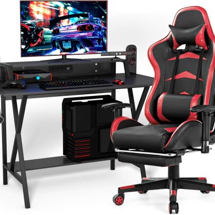 Gaming Desk + Gaming Chair
