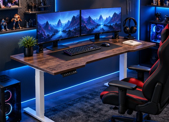 Electric Height Adjustable Standing Desk Motorized Stand Desk 120CM for Home Office - Image 13