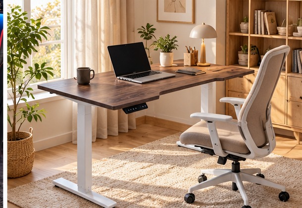Electric Height Adjustable Standing Desk Motorized Stand Desk 120CM for Home Office - Image 7