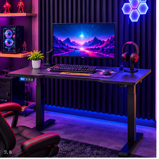 Electric Height Adjustable Standing Desk Motorized Stand Desk 120CM for Home Office - Image 8