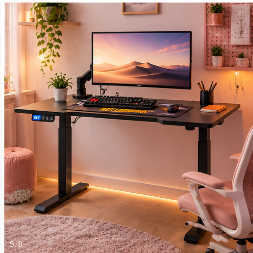 Electric Height Adjustable Standing Desk Motorized Stand Desk 120CM for Home Office - Image 7